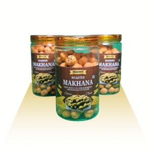 Makhzo Cheese Chase Roasted Makhana | Cheesy Fox Nuts Snack | Roasted in Olive Oil | Gluten Free | Cholesterol Free | High Protein & Fibre | Healthy Namkeen Alternative | 100g Jar
